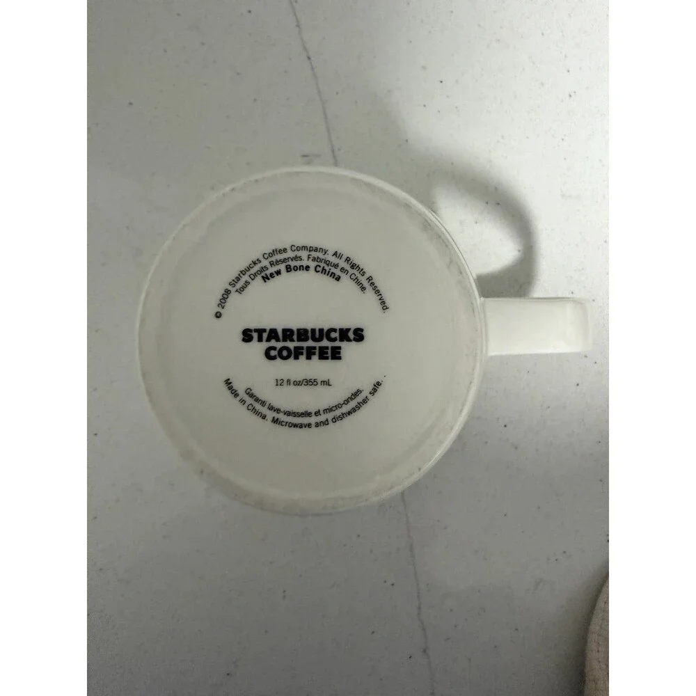 Starbucks 2016 Green Mermaid Logo Coffee Cup Mug White 14 oz Large